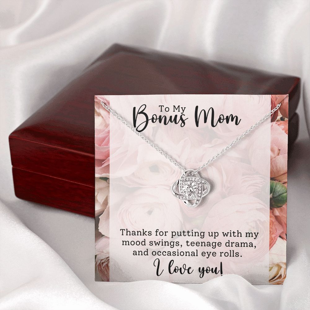 Bonus Mom - Love Knot Necklace - Stepmother Gift-[Heartfelt Family Gift]