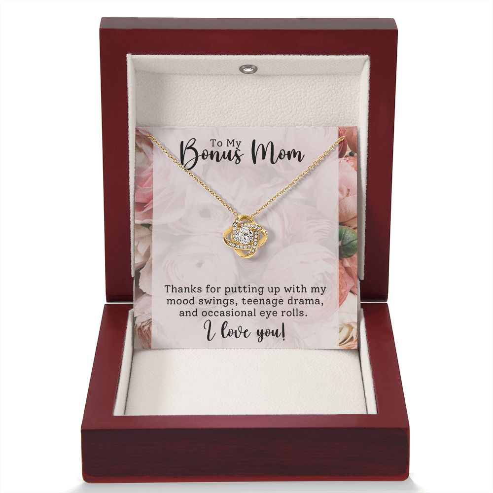 Bonus Mom - Love Knot Necklace - Stepmother Gift-[Heartfelt Family Gift]