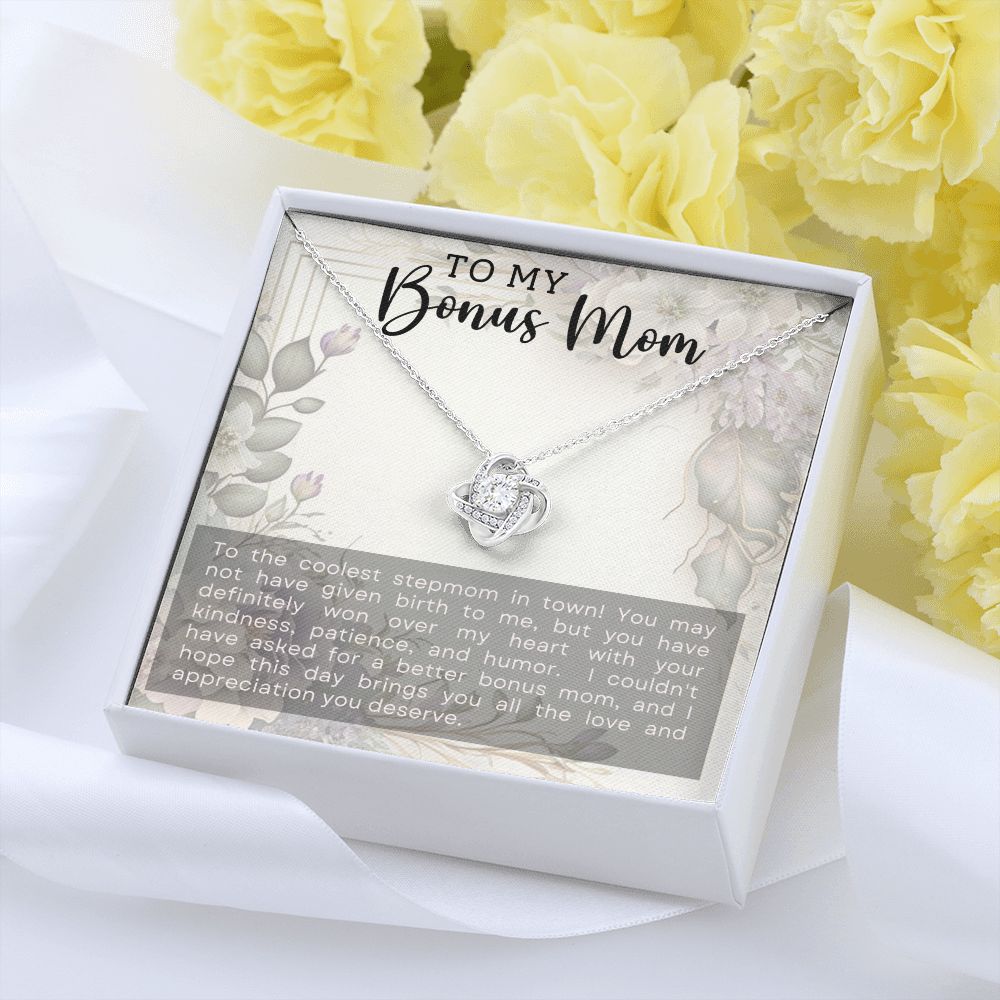 Bonus Mom Stepmom Love Knot Necklace-[Heartfelt Family Gift]