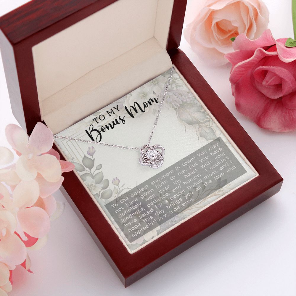 Bonus Mom Stepmom Love Knot Necklace-[Heartfelt Family Gift]