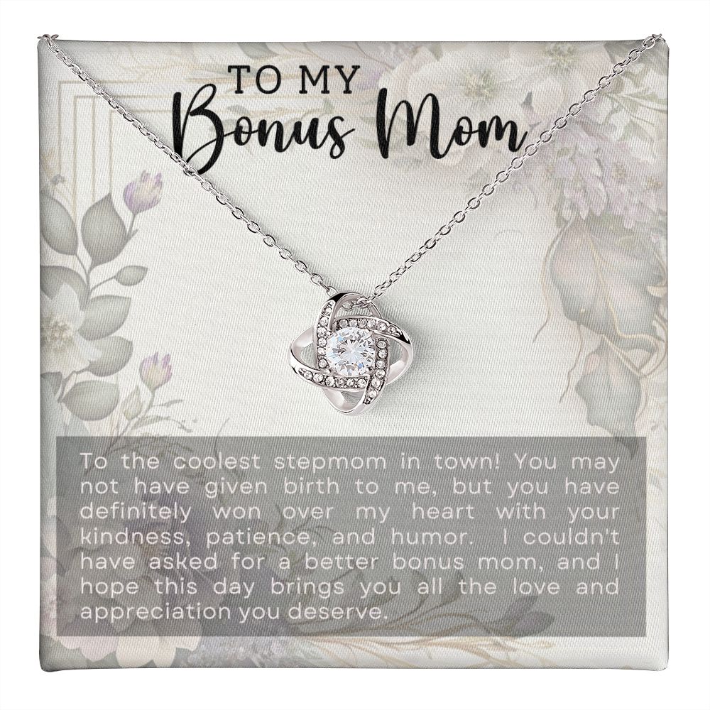 Bonus Mom Stepmom Love Knot Necklace-[Heartfelt Family Gift]