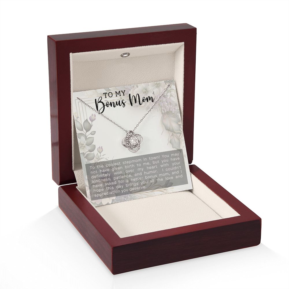 Bonus Mom Stepmom Love Knot Necklace-[Heartfelt Family Gift]