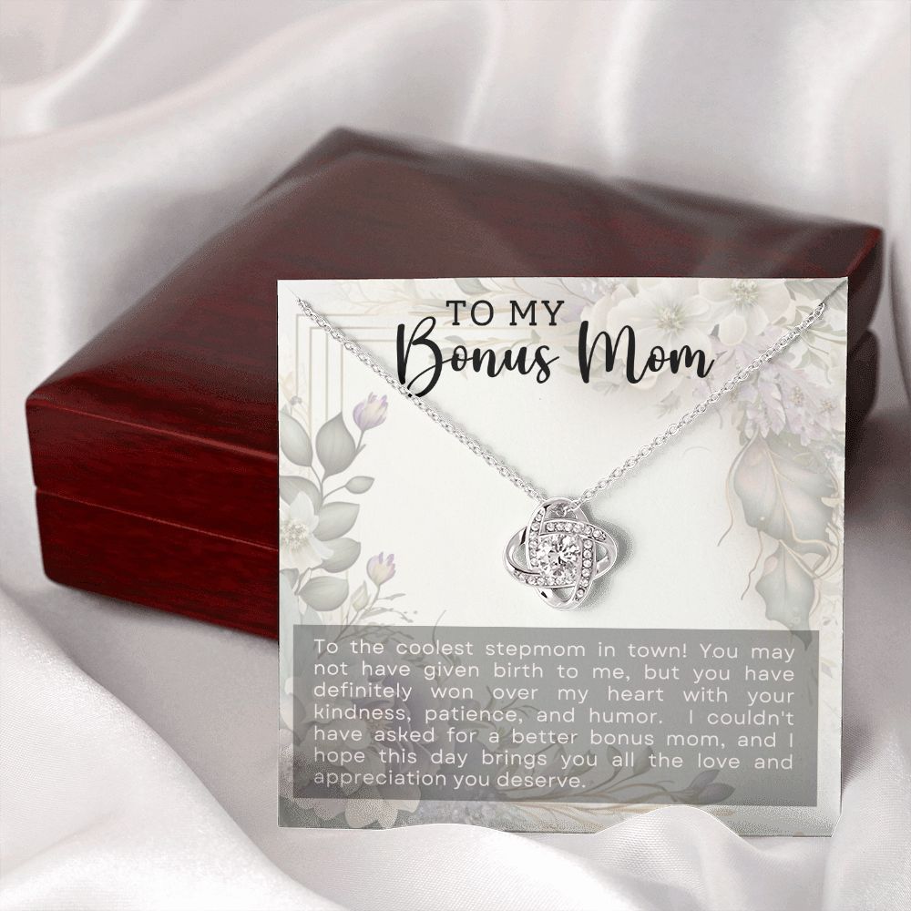 Bonus Mom Stepmom Love Knot Necklace-[Heartfelt Family Gift]