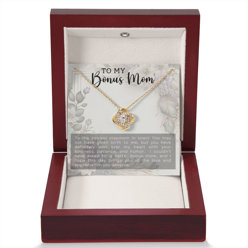 Bonus Mom Stepmom Love Knot Necklace-[Heartfelt Family Gift]