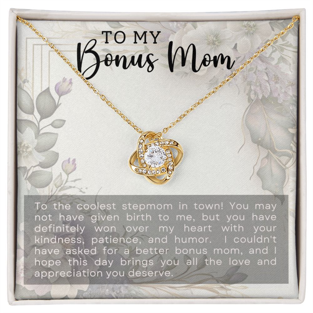Bonus Mom Stepmom Love Knot Necklace-[Heartfelt Family Gift]