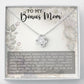 Bonus Mom Stepmom Love Knot Necklace-[Heartfelt Family Gift]