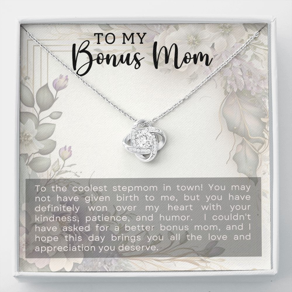 Bonus Mom Stepmom Love Knot Necklace-[Heartfelt Family Gift]