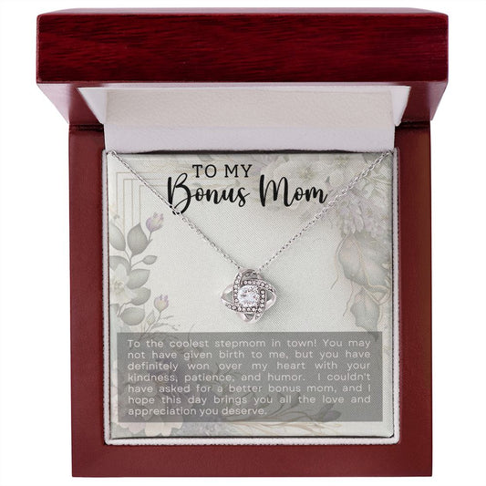 Bonus Mom Stepmom Love Knot Necklace-[Heartfelt Family Gift]