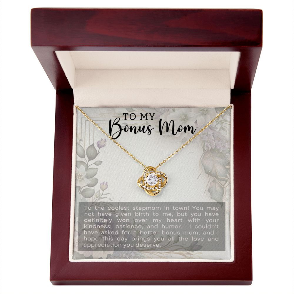 Bonus Mom Stepmom Love Knot Necklace-[Heartfelt Family Gift]