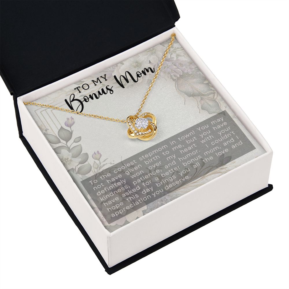 Bonus Mom Stepmom Love Knot Necklace-[Heartfelt Family Gift]