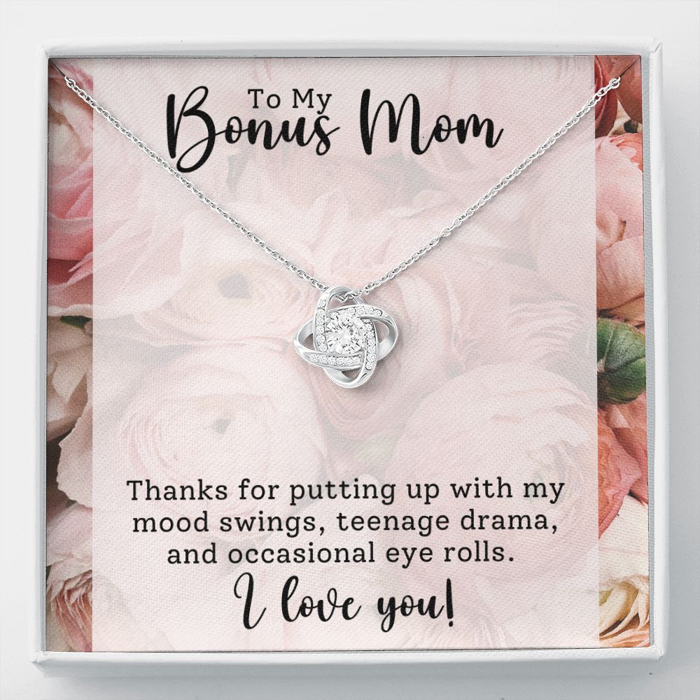 Bonus Mom - Love Knot Necklace - Stepmother Gift-[Heartfelt Family Gift]