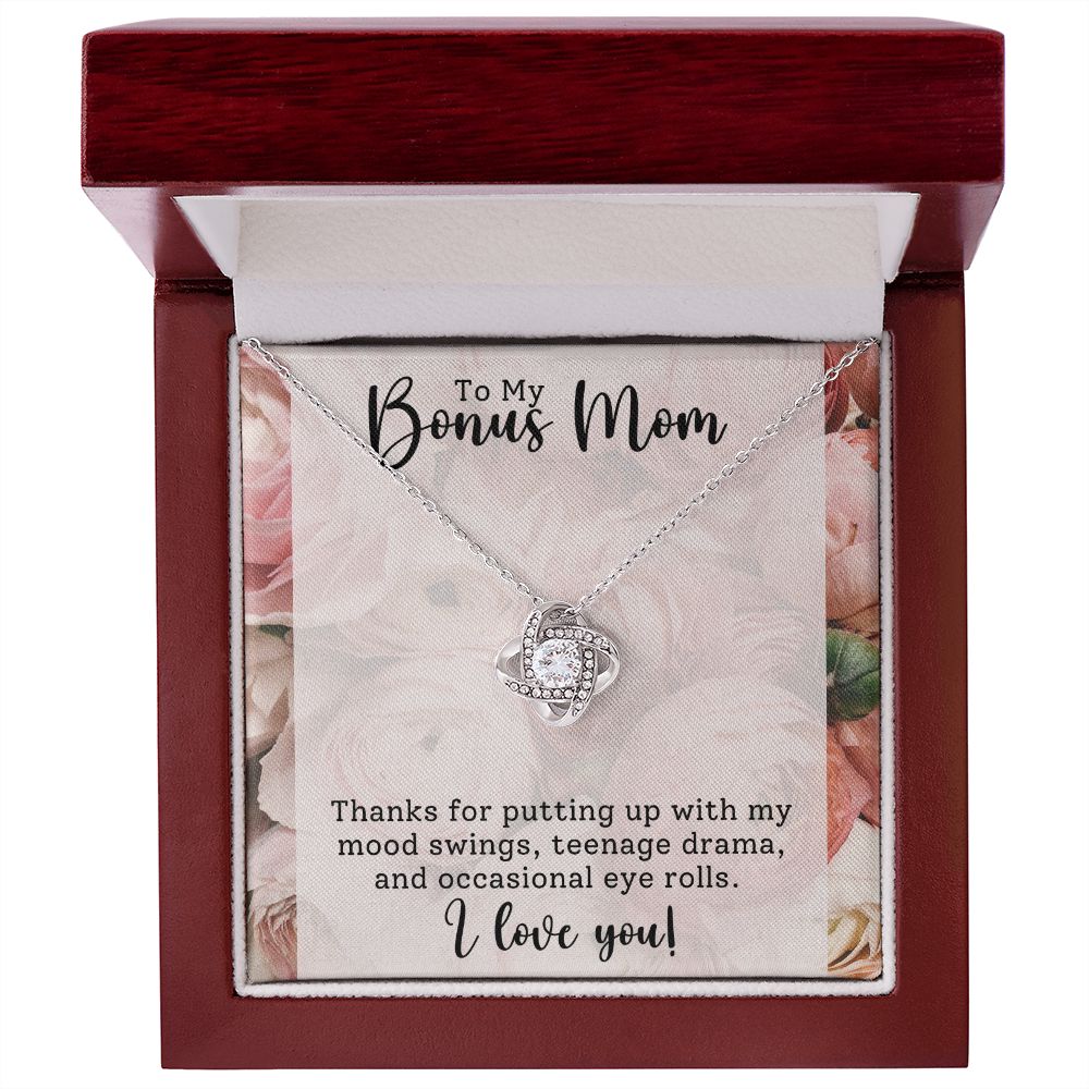 Bonus Mom - Love Knot Necklace - Stepmother Gift-[Heartfelt Family Gift]