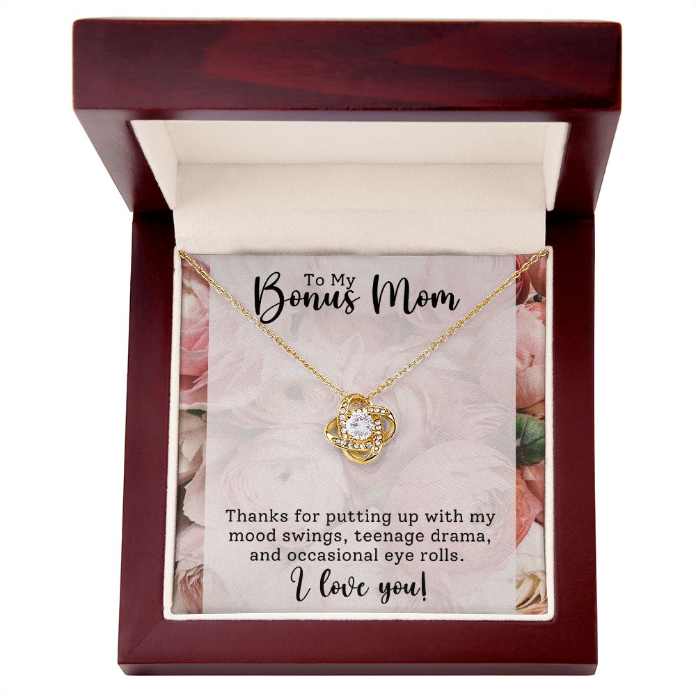 Bonus Mom - Love Knot Necklace - Stepmother Gift-[Heartfelt Family Gift]