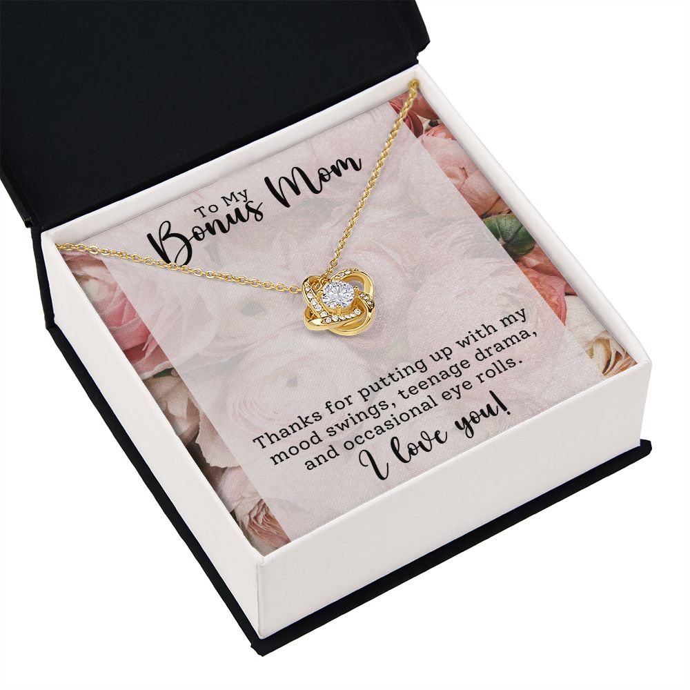 Bonus Mom - Love Knot Necklace - Stepmother Gift-[Heartfelt Family Gift]