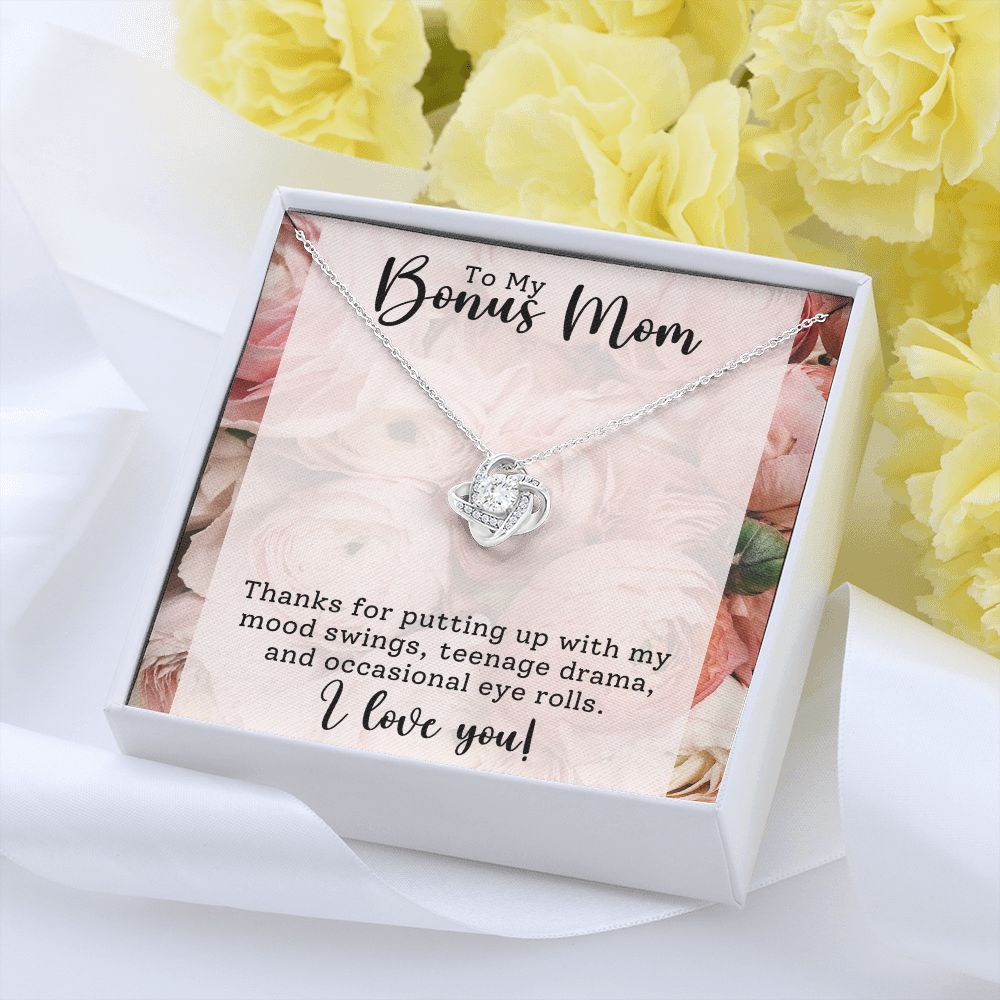 Bonus Mom - Love Knot Necklace - Stepmother Gift-[Heartfelt Family Gift]