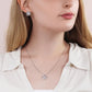 Bridesmaid Proposal Necklace - Bridal Jewelry - Love Knot Pendant Earring Set-[Heartfelt Family Gift]