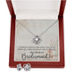 Bridesmaid Proposal Necklace - Bridal Jewelry - Love Knot Pendant Earring Set-[Heartfelt Family Gift]