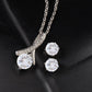 Bridesmaid Proposal Necklace - Bridal Jewelry - Ribbon Pendant Earring Set-[Heartfelt Family Gift]