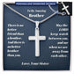 Brother Personalized Cross Necklace-[Heartfelt Family Gift]