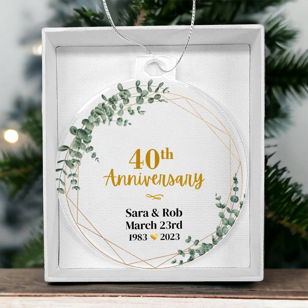 Wedding Anniversary Ornament-[Heartfelt Family Gift]