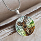 Deer Faux Stained Glass Necklace or Charm Bracelet-[Heartfelt Family Gift]