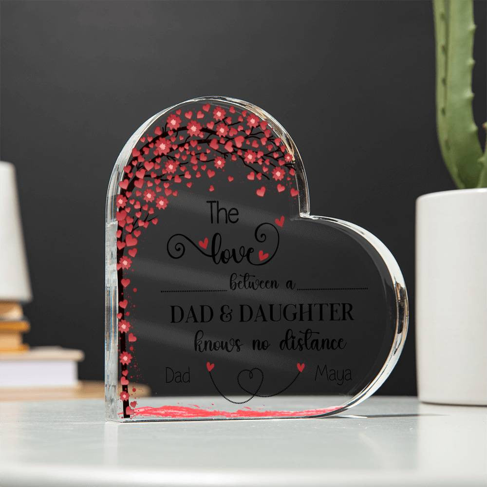 Dad and Daughter Acrylic Plaque-[Heartfelt Family Gift]