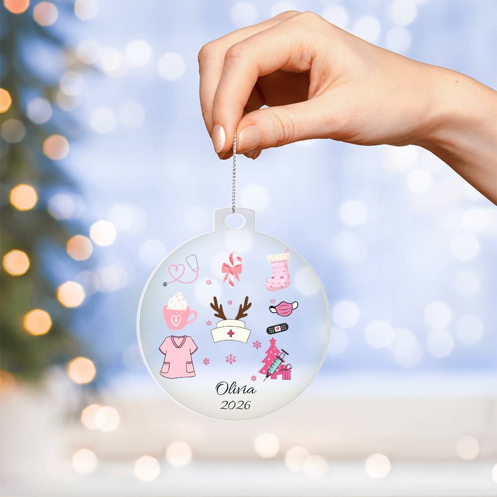 Nurse Acrylic Christmas Ornament