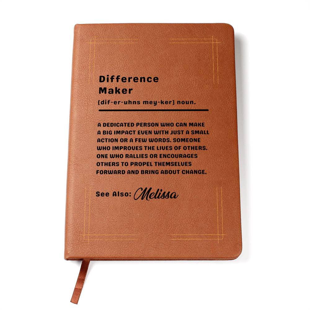 Difference Maker Personalized Journal-[Heartfelt Family Gift]