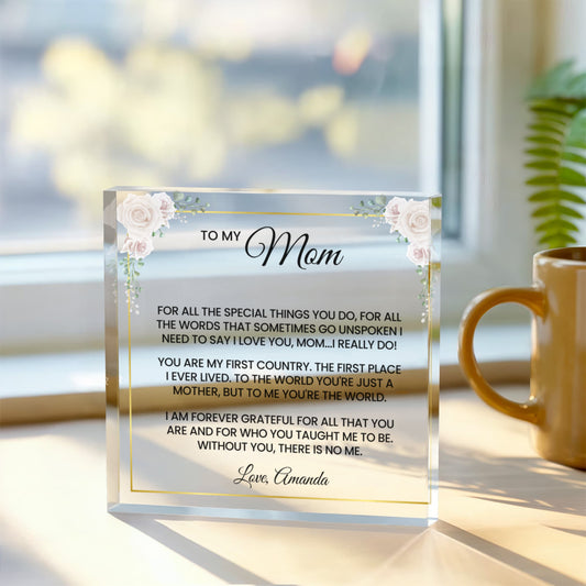 Mom Acrylic Plaque Gift