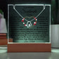 Soulmate Acrylic Heart Necklace & Plaque Gift Set-[Heartfelt Family Gift]