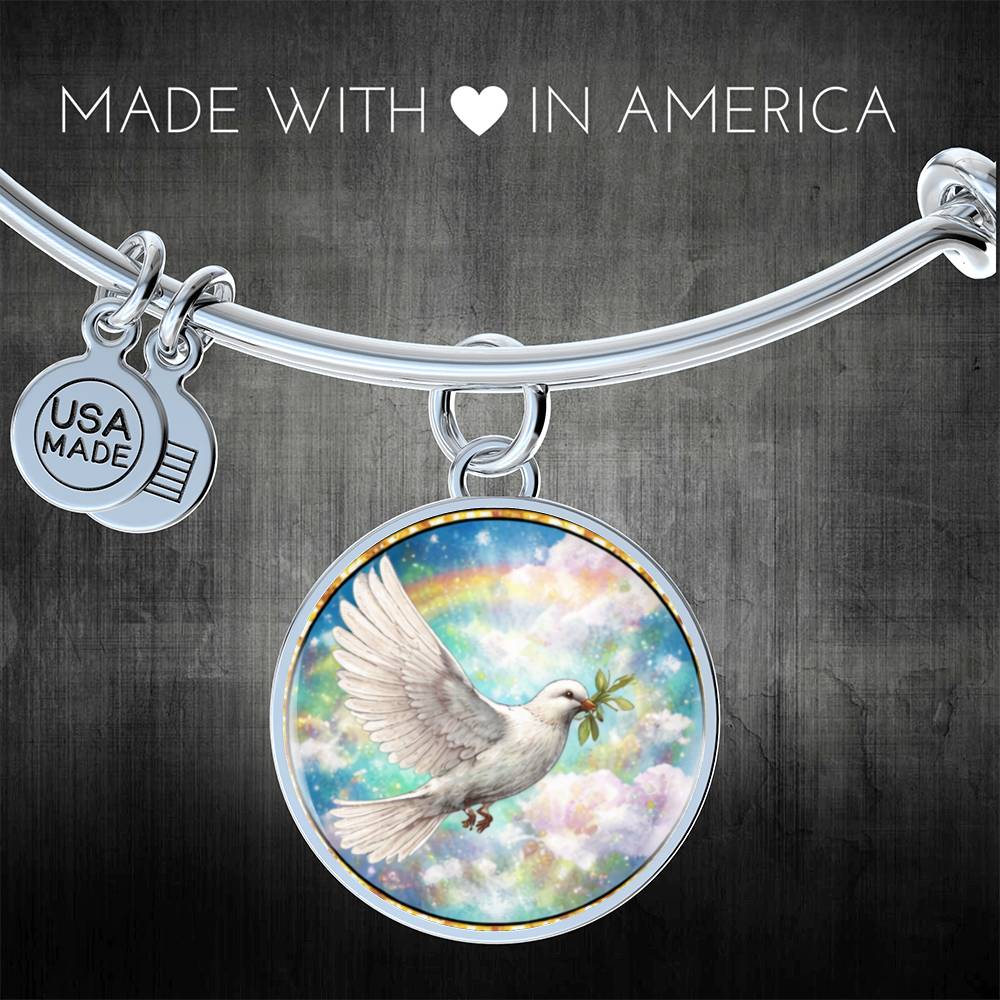 Memorial Dove Personalized Engraved Necklace Bracelet or Keychain