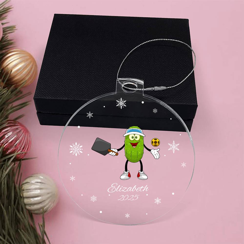 Pickleball Player Christmas Ornament
