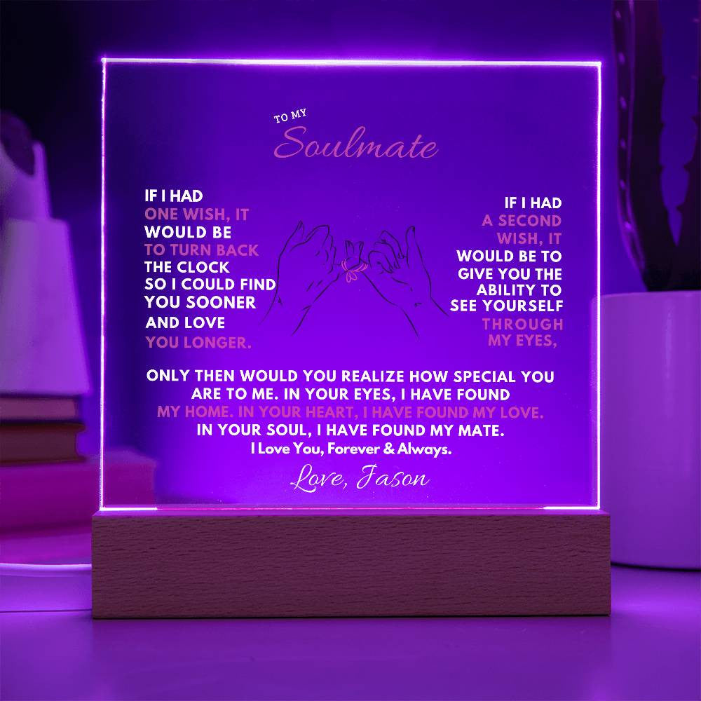 To My Soulmate Acrylic Plaque Gift-[Heartfelt Family Gift]