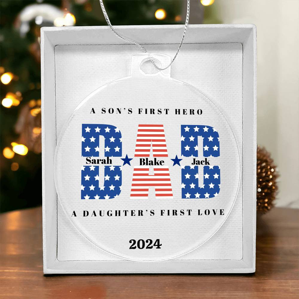 Military Dad Acrylic Ornament-[Heartfelt Family Gift]