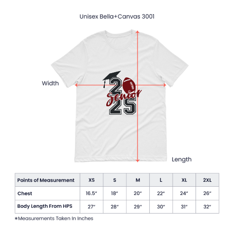 2025 Senior Football T-Shirt-[Heartfelt Family Gift]