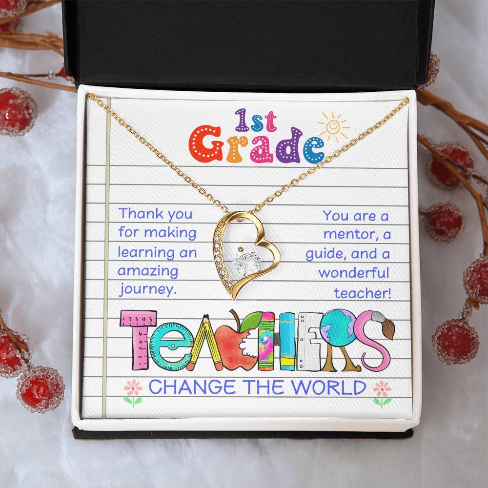 Teacher Thank You Necklace Gift