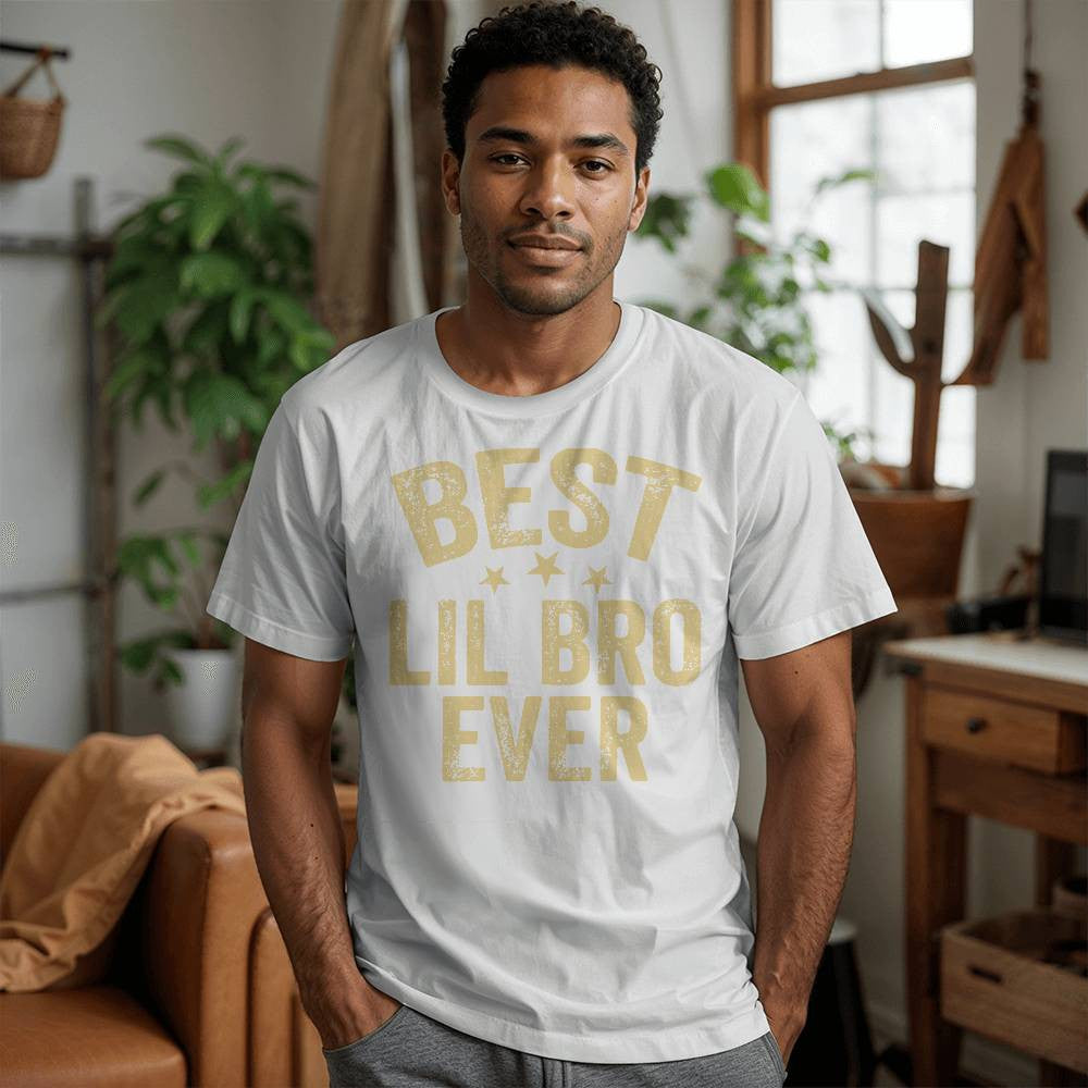 Best Lil Bro Ever Mens T-Shirt-[Heartfelt Family Gift]