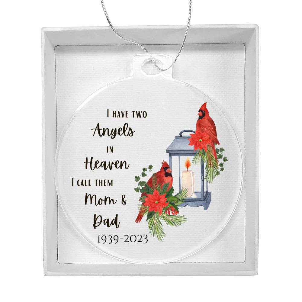 Mom and Dad Remembrance  Angel Ornament-[Heartfelt Family Gift]