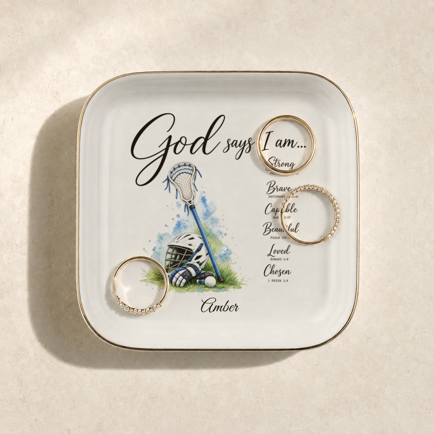 Christian Lacrosse Jewelry Dish