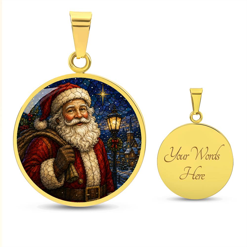 Personalized Santa Engraved Necklace