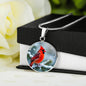 Cardinal Engraved Necklace in Gold or Silver-[Heartfelt Family Gift]