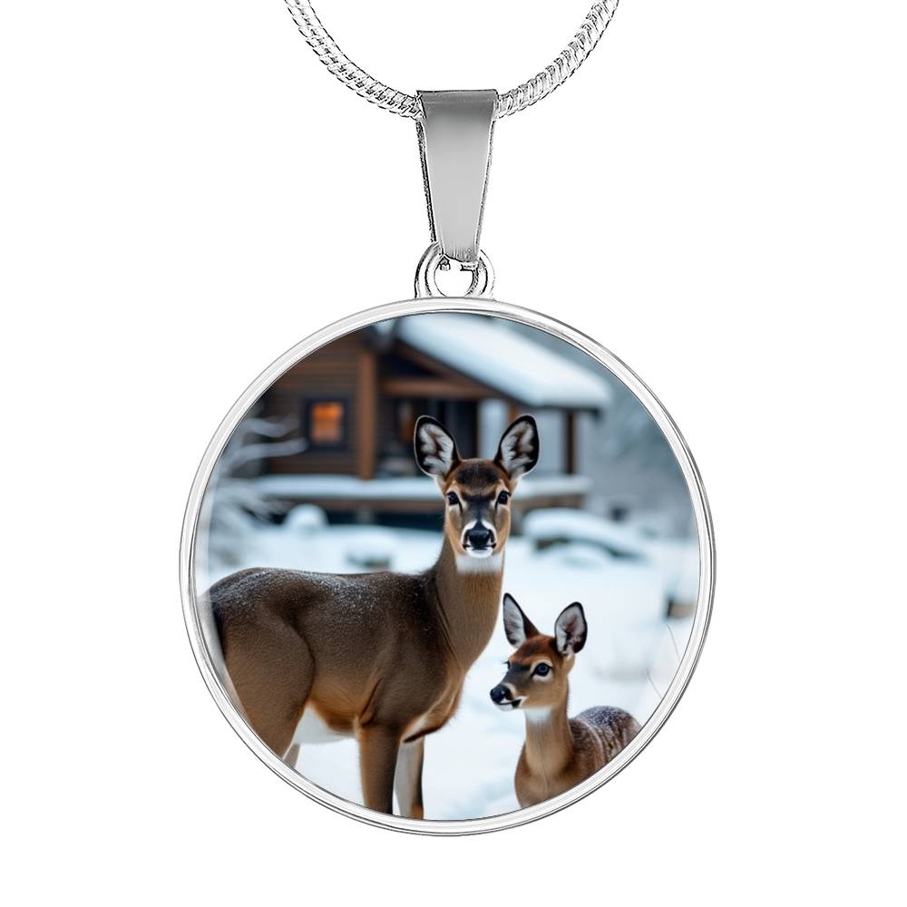 Deer Doe Personalized Pendant Necklace