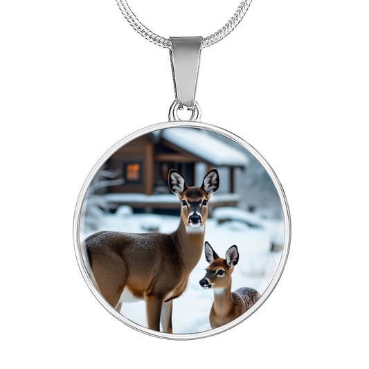 Deer Doe Personalized Pendant Necklace
