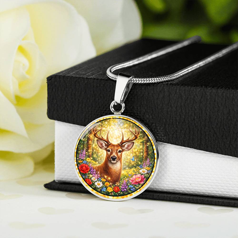 Deer Engraved Necklace Bracelet Keychain