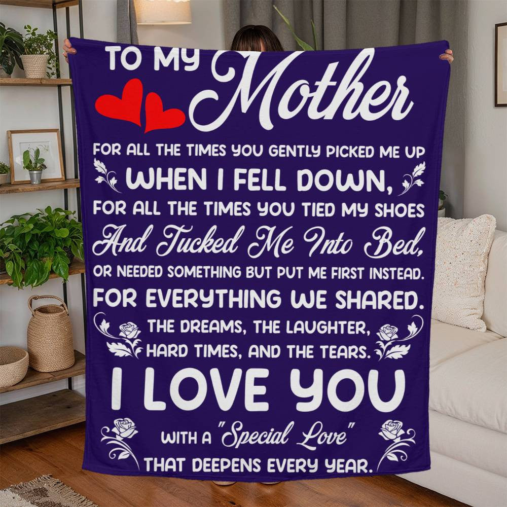Mom Jersey Fleece Blanket 50" x 60"-[Heartfelt Family Gift]