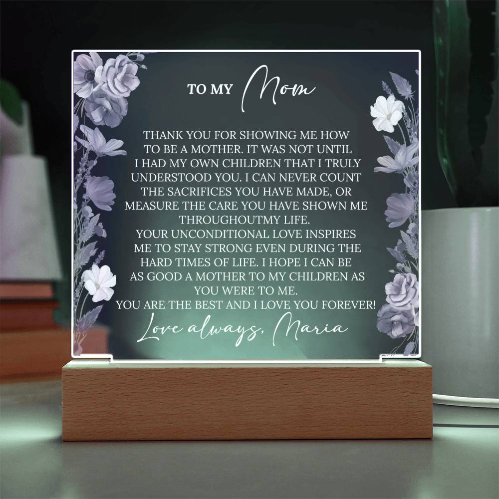 Personalized Mom Acrylic Plaque