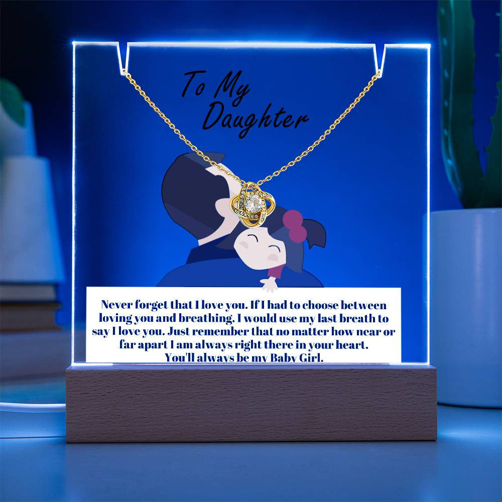 Dad Daughter Acrylic Necklace Gift Set-[Heartfelt Family Gift]