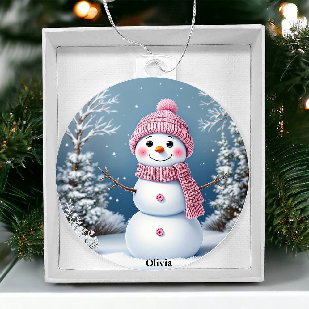Snowman Acrylic Ornament
