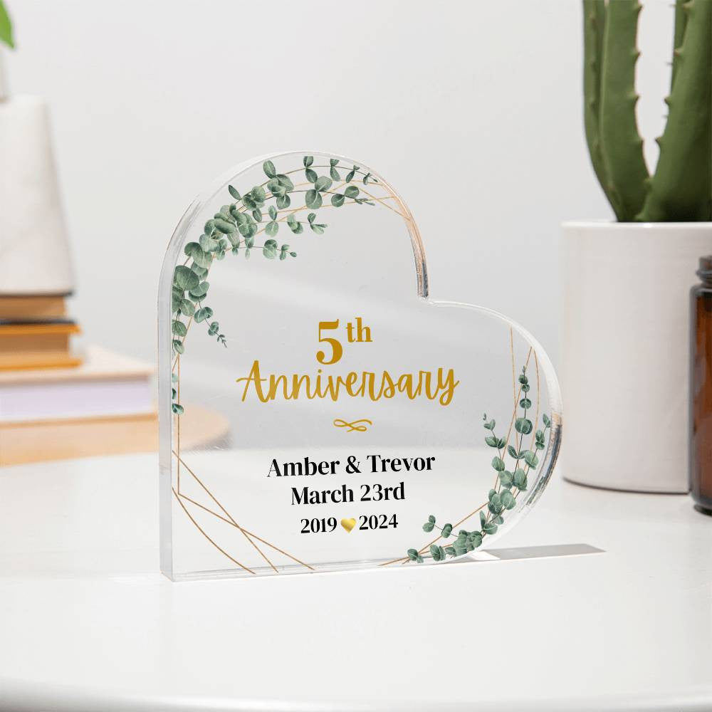 5th Wedding Anniversary Plaque-[Heartfelt Family Gift]