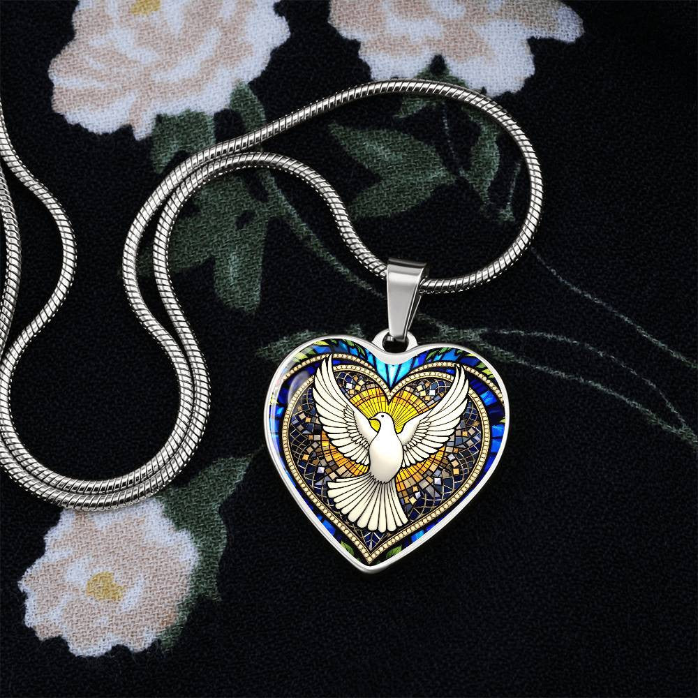 Engraved Dove Necklace-[Heartfelt Family Gift]